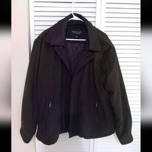 Roundtree Yorke Outdoors Men’s Jacket XL Chocolate Brown Zip Up Lined (Read)